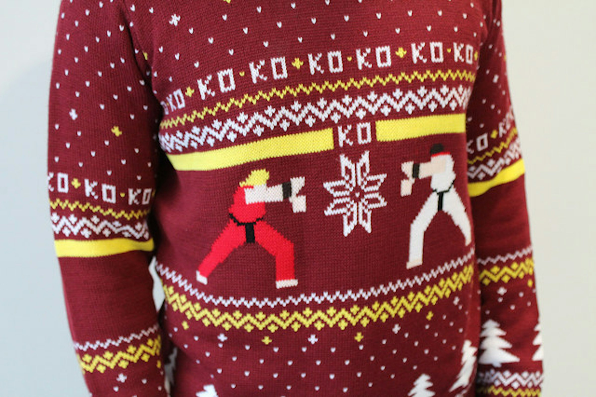 Ugly Street Fighter Christmas Sweater.