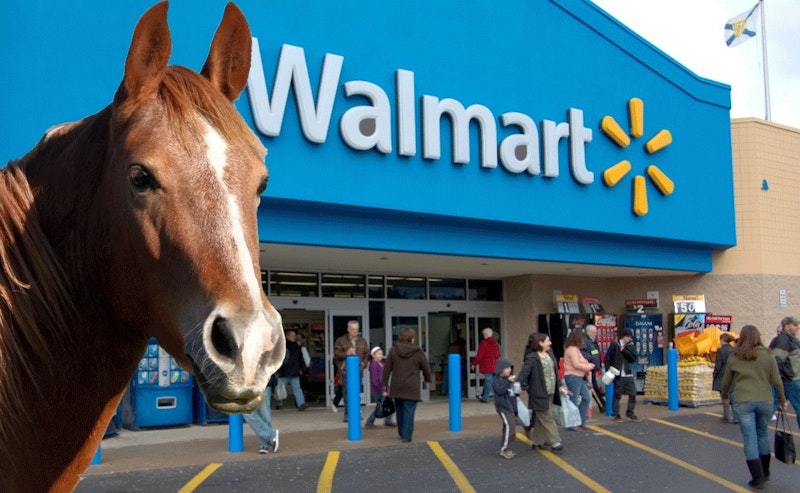 Walmart sent a guy a cease and desist letter for photoshopping a horse in front of a walmart 632 body image 1425931545.jpg?ixlib=rails 2.1