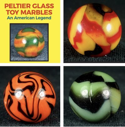 PELTIER GLASS TOY MARBLES HARDCOVER BOOK 