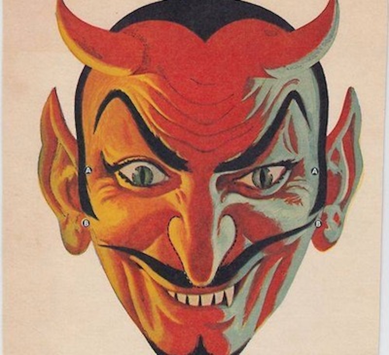 vintage devil face