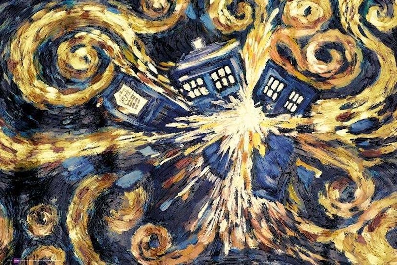 High quality oil painting canvas reproductions doctor who exploding tardis by van gogh painting hand painted.jpg?ixlib=rails 2.1