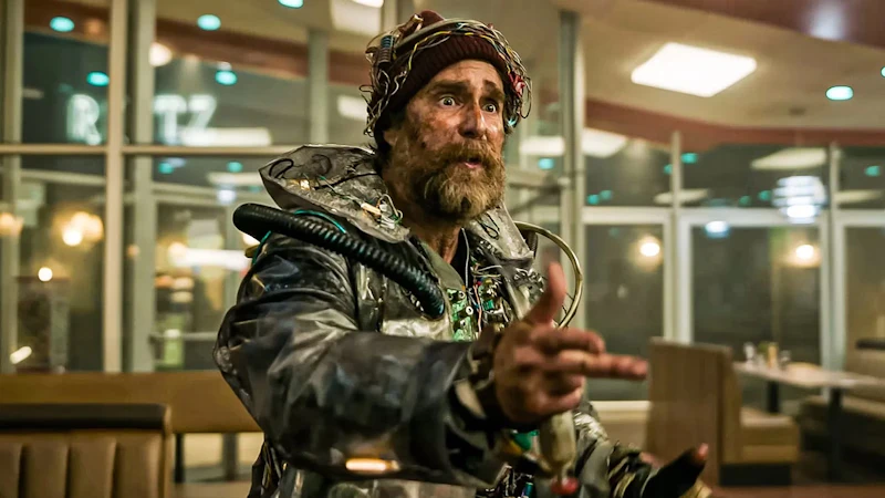 Sam rockwell as the man looking worried while pointing at something in good luck have fun don t die.jpg?ixlib=rails 2.1